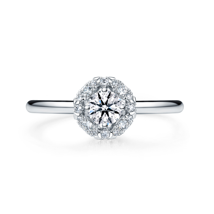 Aerial Marquise Halo Diamond Engagement Ring