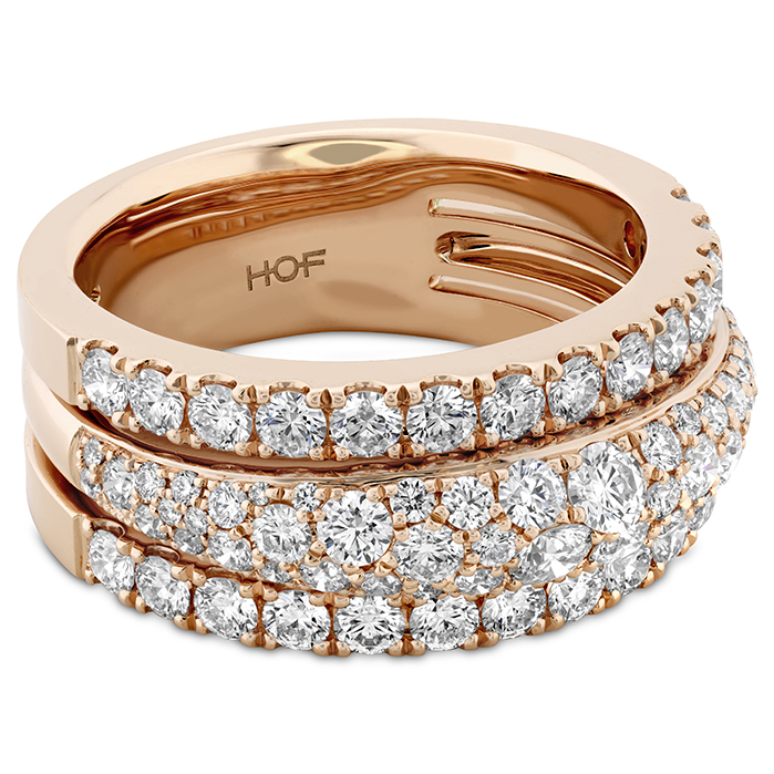 Grace Triple Row Small Domed Ring