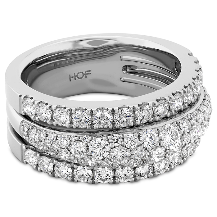 Grace Triple Row Small Domed Ring