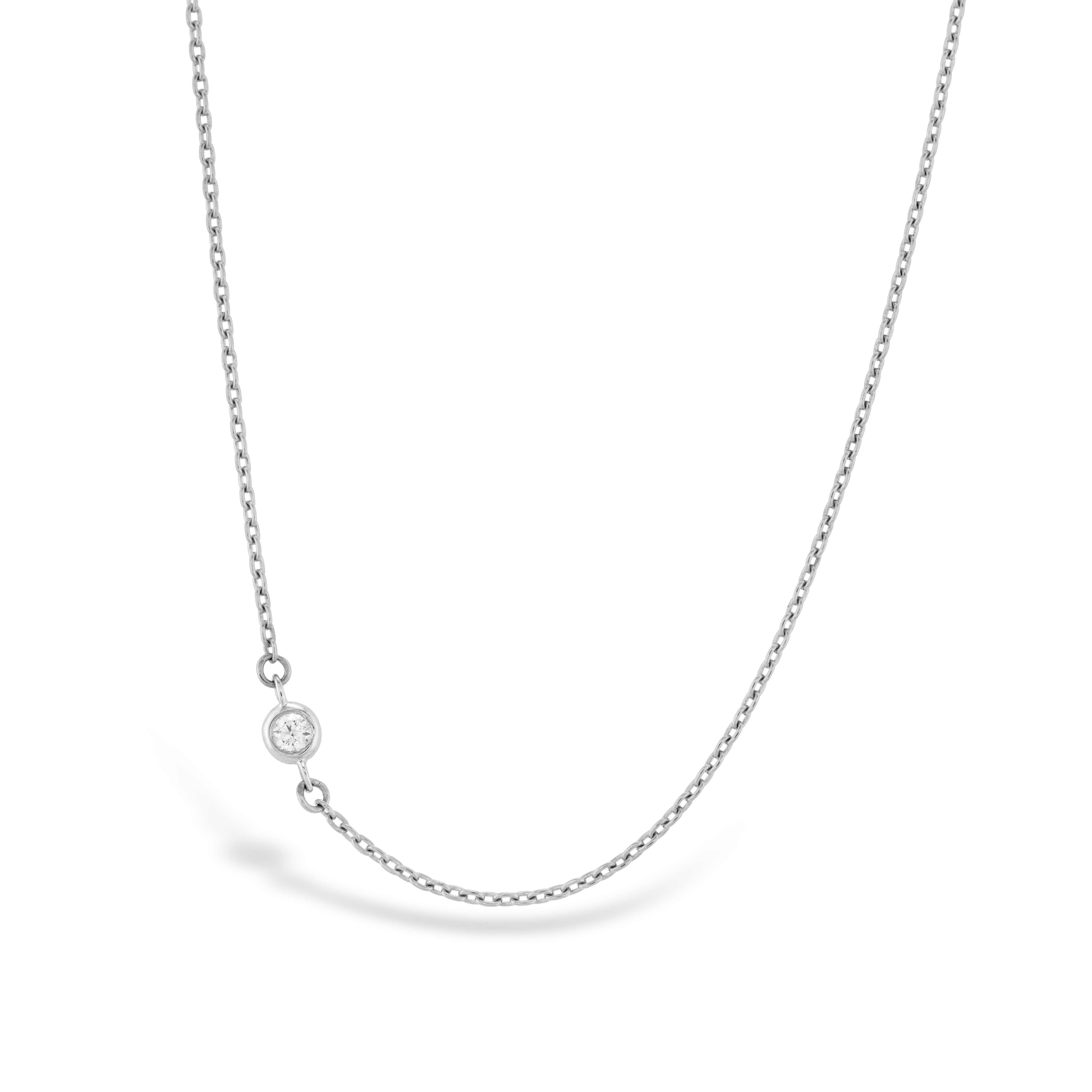 HOF Signature Off-Set Single Bezel Necklace