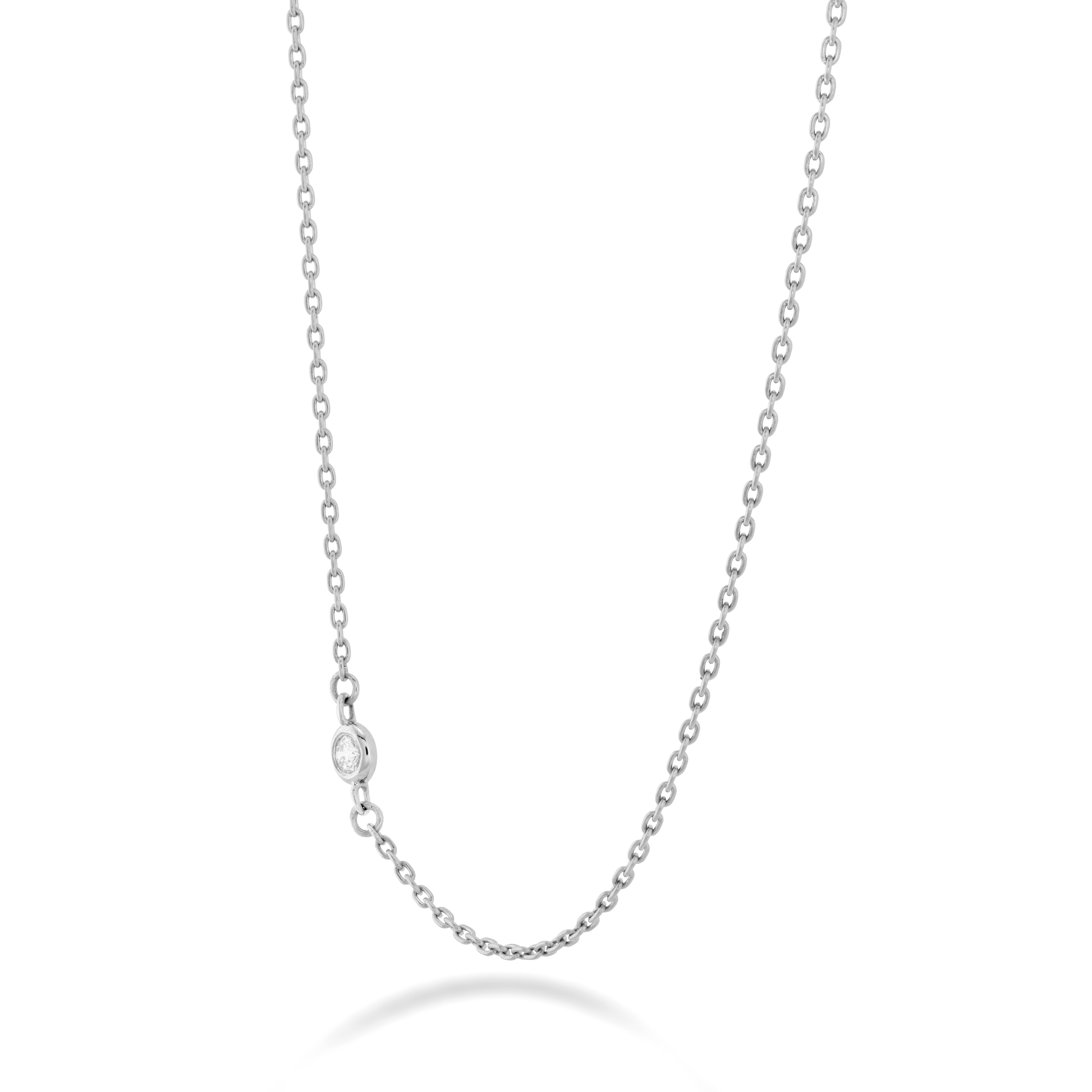 HOF Signature Off-Set Single Bezel Necklace