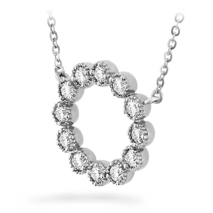 Liliana Milgrain Diamond Circle Pendant